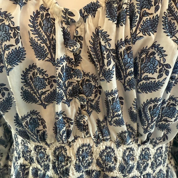 J. Crew V-Neck Mini Dress in Bouquet Block Print Size L - Picture 5 of 8